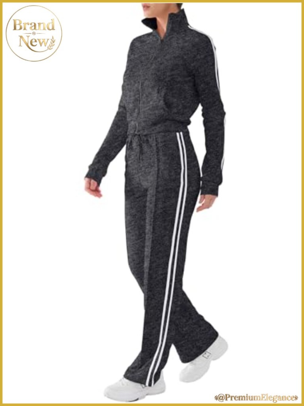 DITOK Women's Tracksuit Set 2 Piece Zip Hoodie Joggers Cotton Lounge Gym
